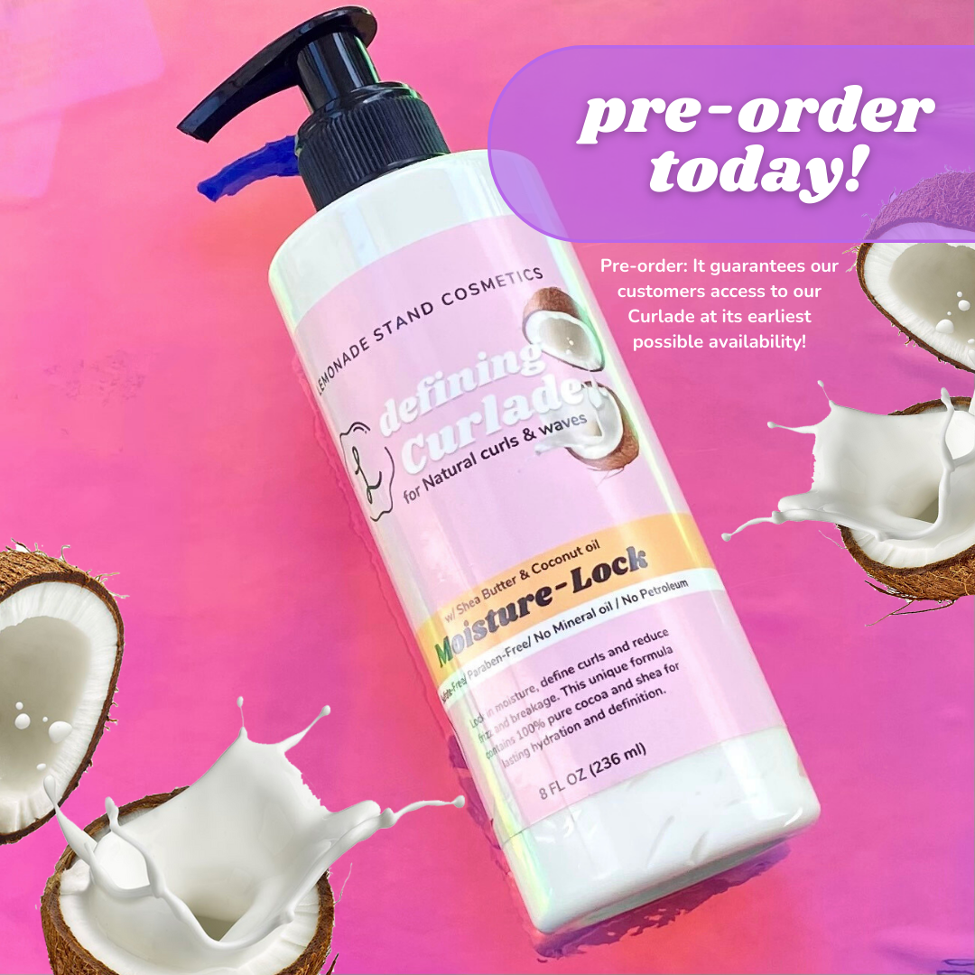 Natural Hair Curling Cream vegan Lemonade Stand Cosmetics